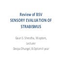 Sensory evaluation of strabismus