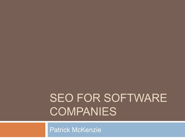 SEO for Software Companies