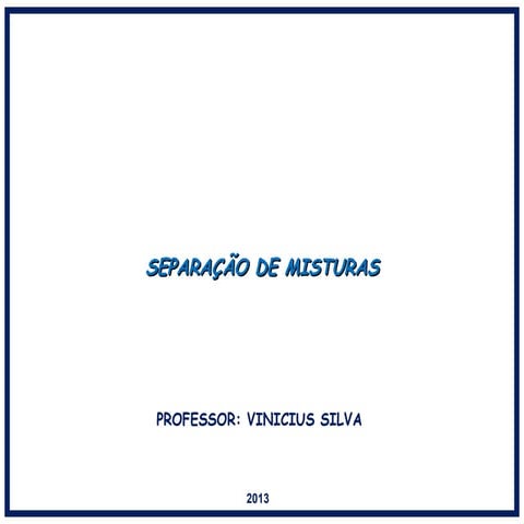 Separação de misturas