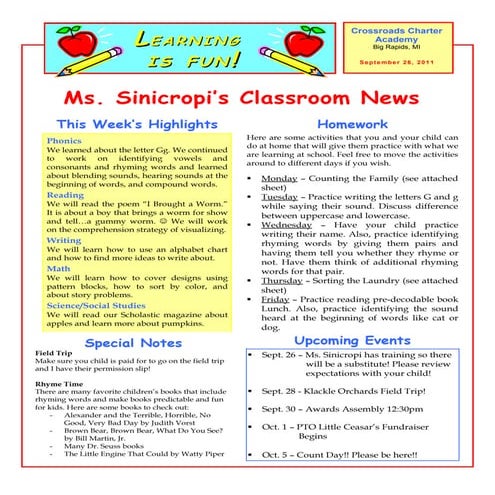 September Newsletter