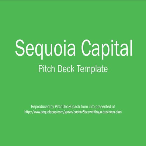 Sequoia Capital Pitch Deck Template