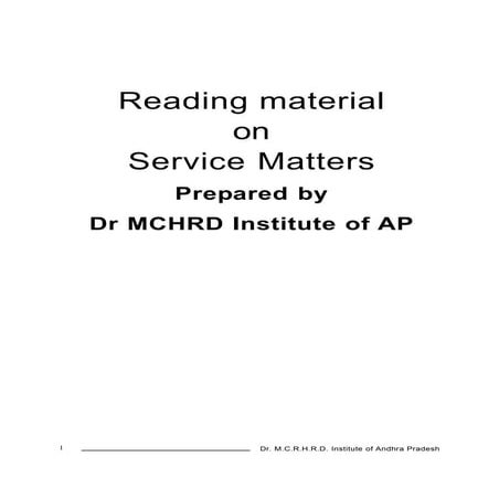 Servicematters material