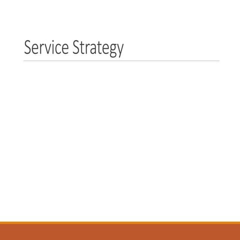 Service strategy