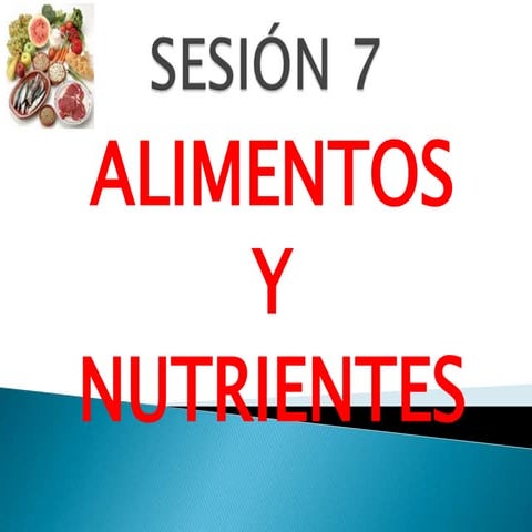 Sesión 7 nutrientes y alimentos