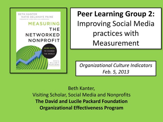 Measuring Networked Nonprofit - Peer Learning