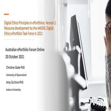 Digital Ethics Principles in ePortfolios: Version 2: Resource development by ...