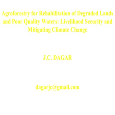 Session 5.4 agroforestry for rehabilitation of degraded lands
