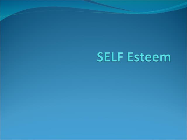 Session 5 self esteem ( SMS )