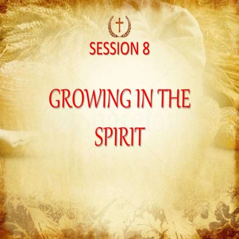 growing in the spirit (CFC SFL SESSION 8)