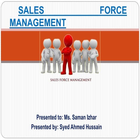 Sales Force Management Presentation 2