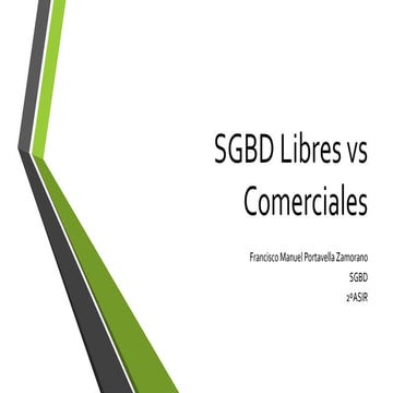 Comparativa sgbd comercial vs libre
