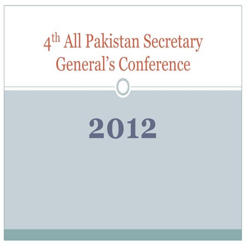 Secretary General Conference 2012