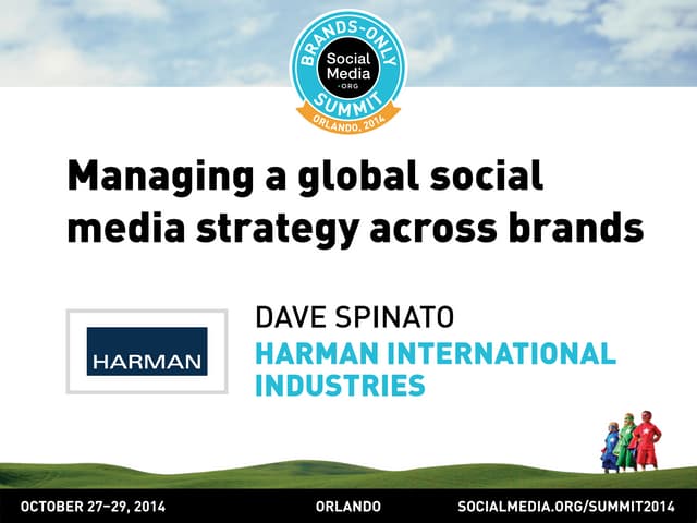 Managing a global social media strategy across brands, presented by Dave Spinato