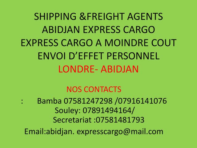 Shipping and freight