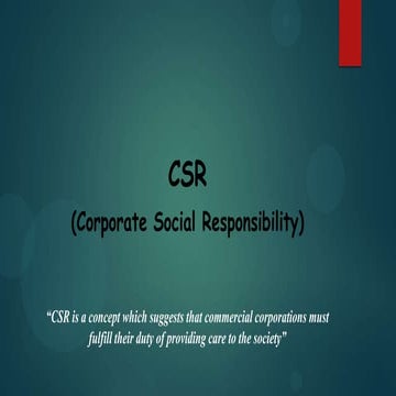 Corporate Social Responsibility