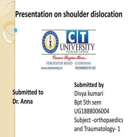 Shoulder dislocation