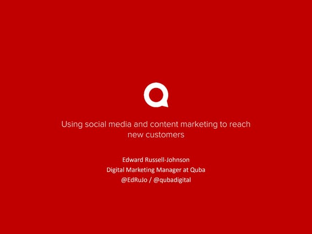 Showcase.travel/digital Presentation: Using social media & content marketing ...