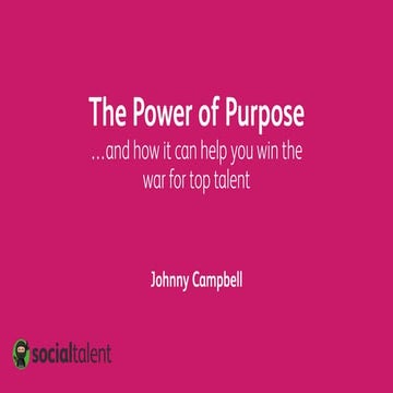 SHRMTalent 2017: The Power of Purpose, Johnny Campbell, Social Talent