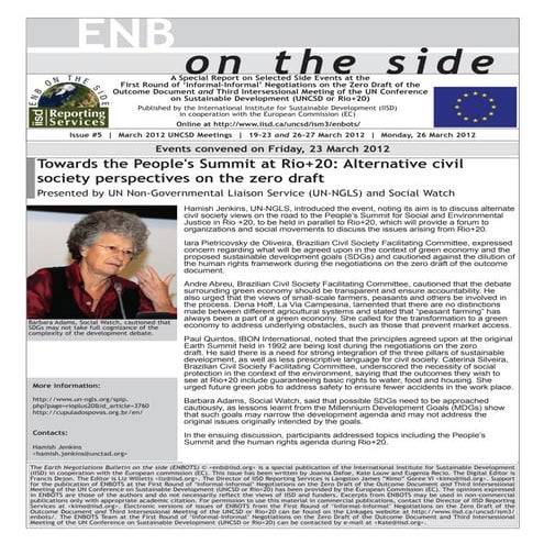 IISD Summary of side events- Friday, March 23rd