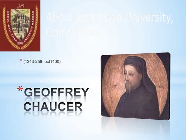 GEOFFREY CHAUCER 91343-1400)