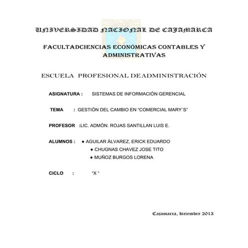 MODELO DE GESTIÓN PARA LA IMPLANTACIÓN DEL SI 