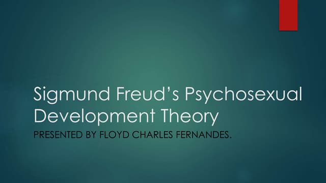 Sigmund Freud’s psychosexual development theory