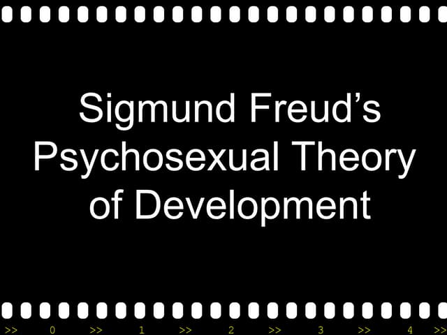 Sigmund freud's psychosexual theory of development