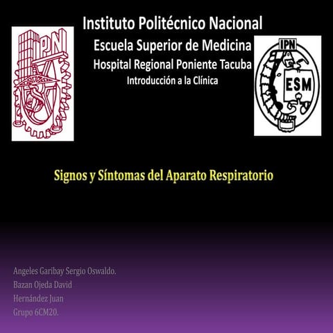 Signos y Síntomas del Aparato Respiratorio