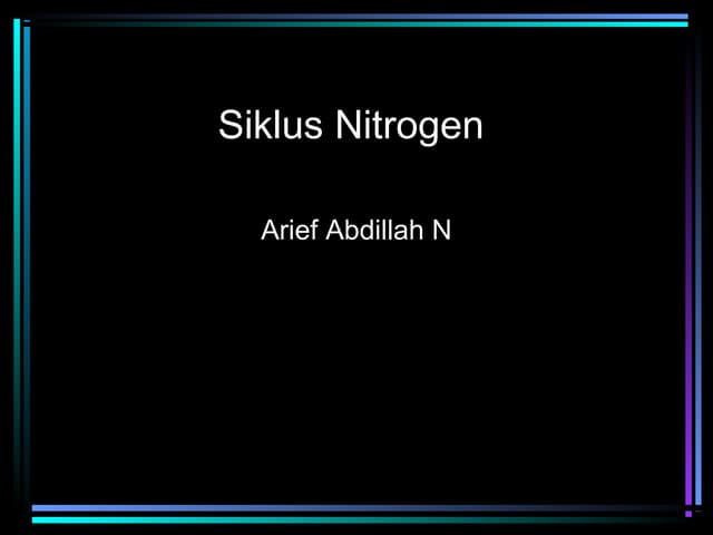 Siklus Nitrogen