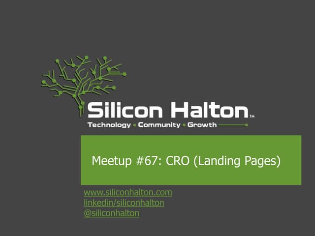 Silicon Halton Meetup 67