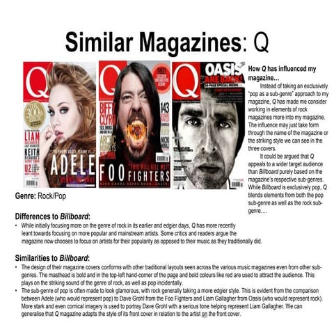 Main Task - Similar Music Magazines