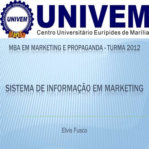 Sistema de Informação em Marketing