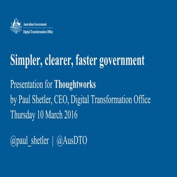 Simpler, Clearer, Faster Government Services