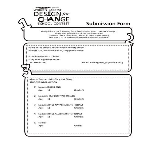 Sin eng-20 - greener future (form)