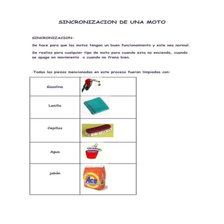 Sincronizacion De Una Moto