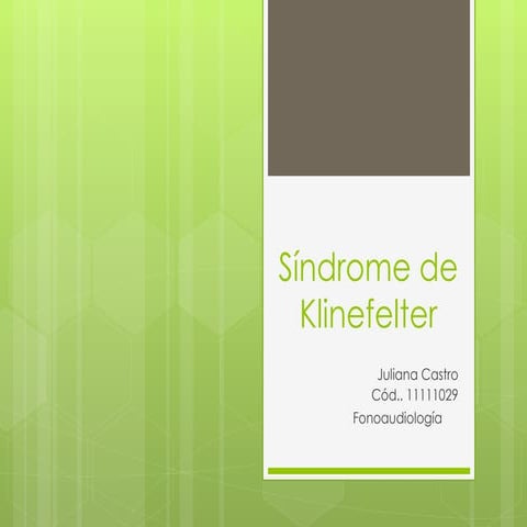 Sindrome de klinefelter