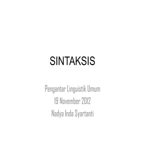 Sintaksis