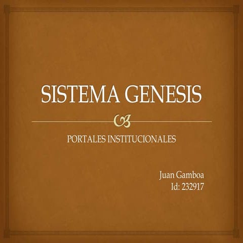 Sistema genesis