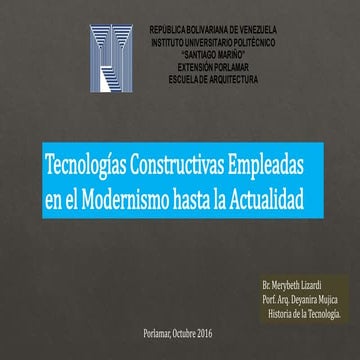 Tecnologías  constructivas
