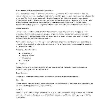 Sistemas de información administrativos