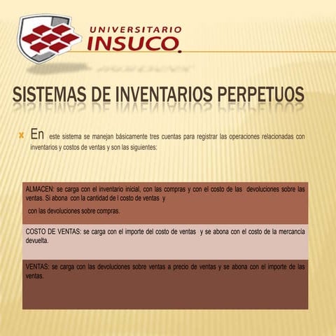 Sistemas de inventarios perpetuos ya