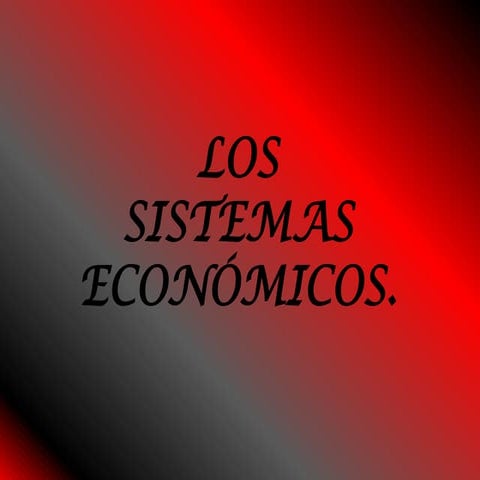 Sistemas economicos