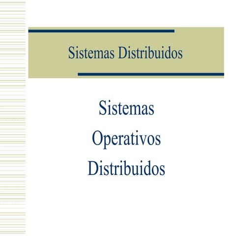 Sistemas operativos distribuidos linux