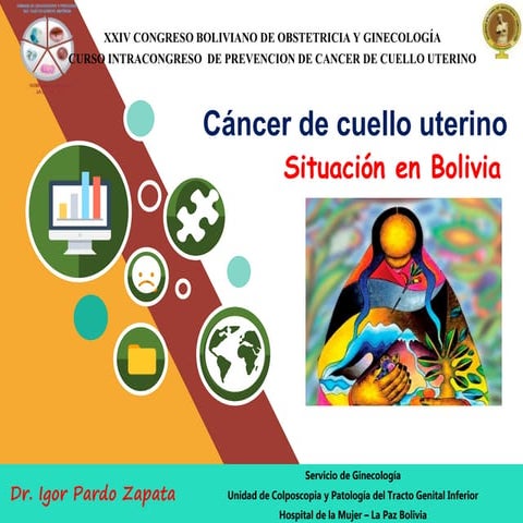 Situación del cáncer de  cuello uterino  en Bolivia 2019. Dr. Igor Pardo Zapata