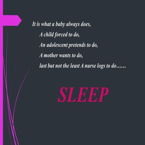 SLEEP AND ITS DISORDERS