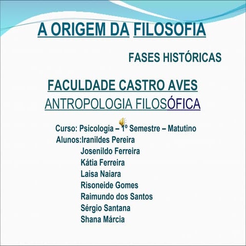Slide a origem da filosofia1