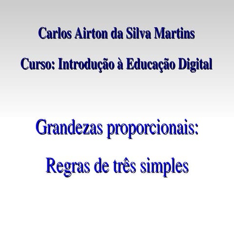 Grandezas Proporcionais