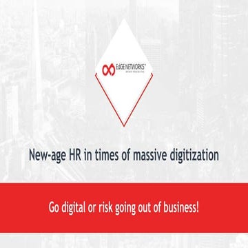 New-age HR in times of massive digitization