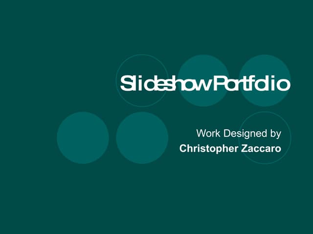 Slideshow portfolio