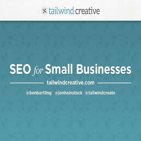 SEO For Small Business Deck (Dabble)